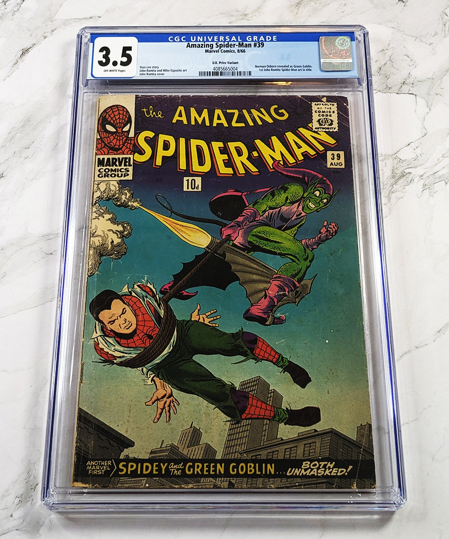 Amazing Spider-Man #26 CGC 3.5 O/W Pages U.K. Price Variant 1966