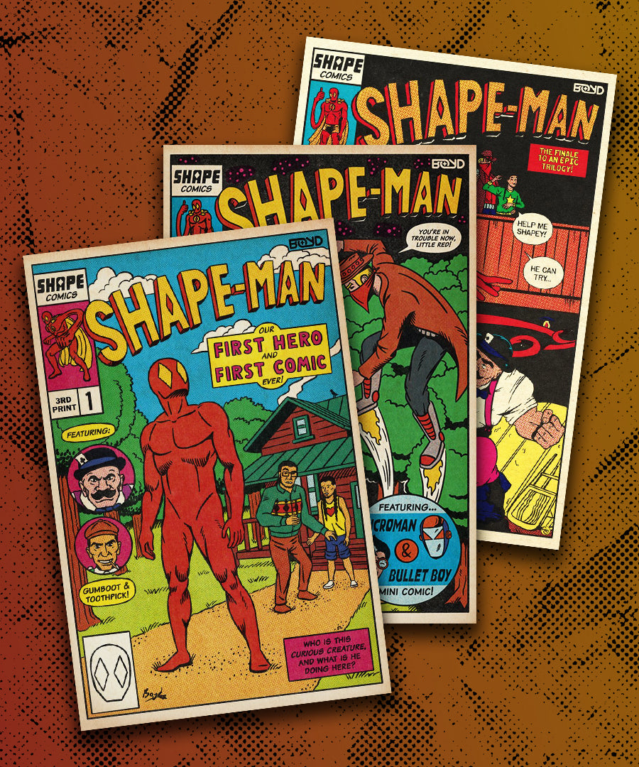 Shape-Man #1-3 Complete Set - Signed by Breyden Boyd