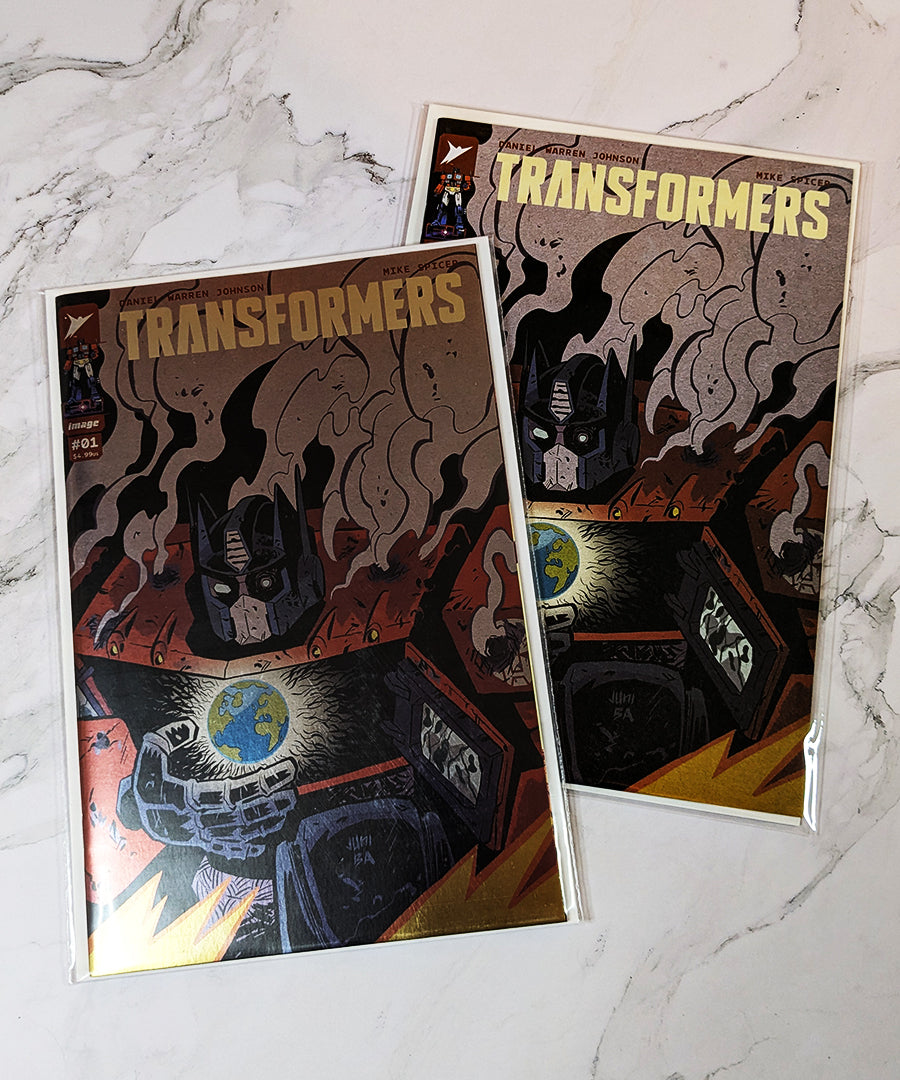 Transformers #1 2023 Juni-Ba Exclusive Set of 2 Trade and Foil Variants