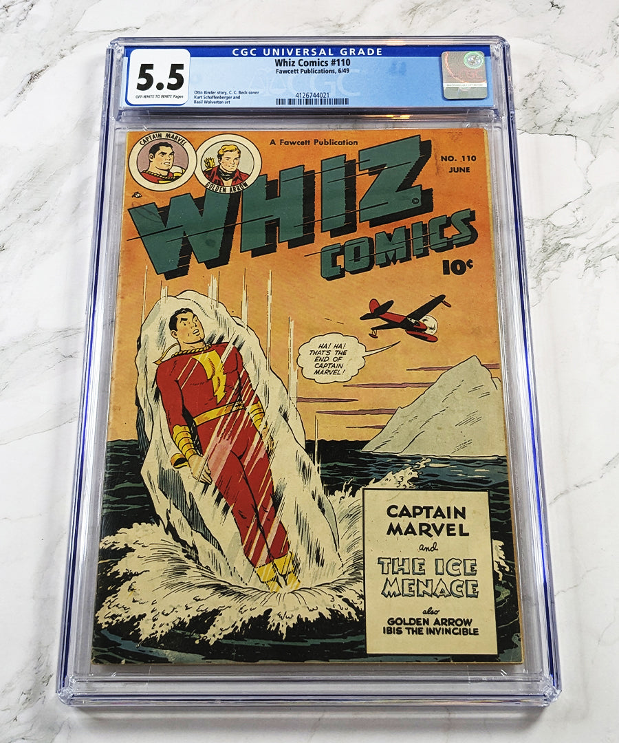 Whiz Comics #110 CGC 5.5 OW/W Pages 1949